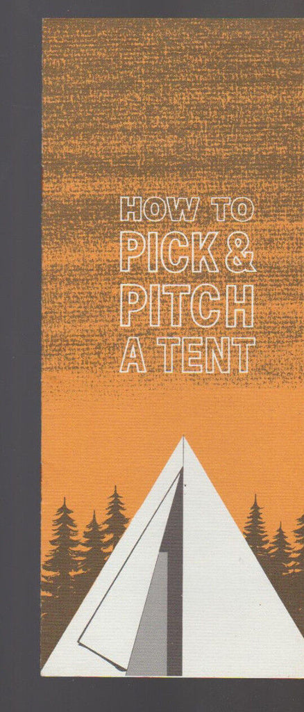 How to Pick & Pitch a Tent Booklet National Cotton Council 1960s