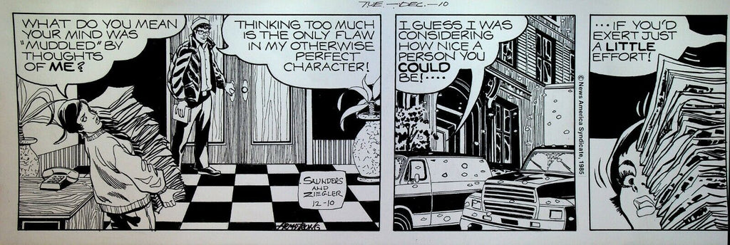 Mary Worth Original Comic Strip Art Allen Saunders Bill Ziegler December 10 1985