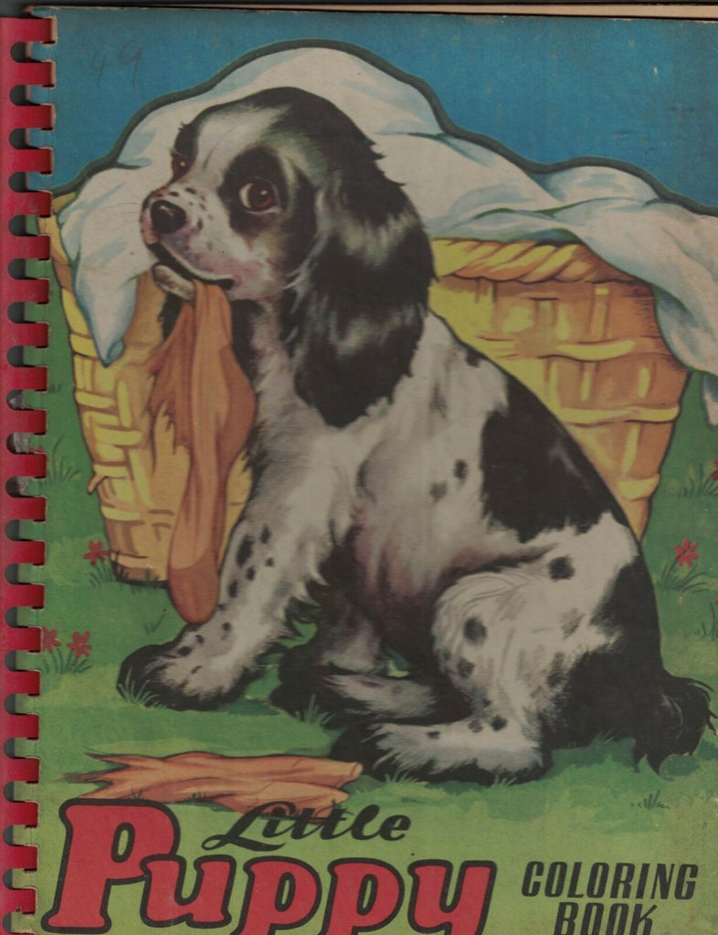 Little Puppy Coloring Book Saalfield 1946 HC Helen Krock