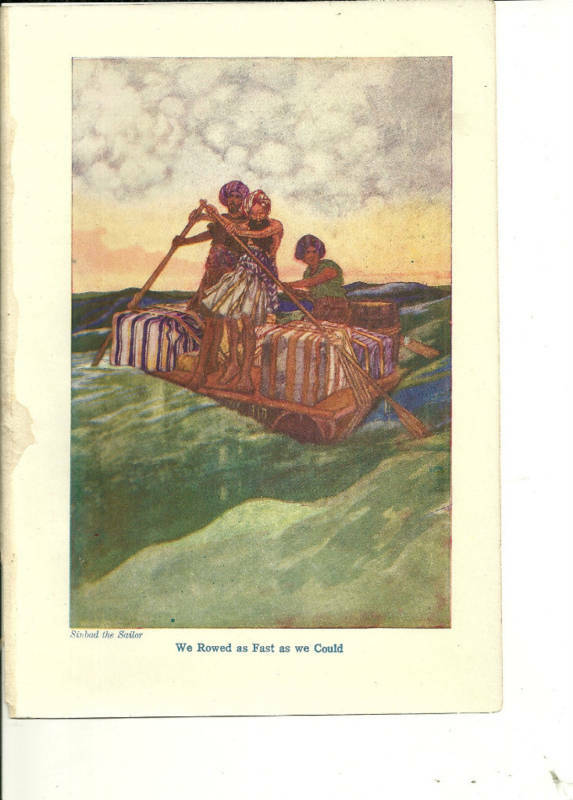 Sinbad the Sailor  6 x 8 1/2 Color Print We Rowed As Fast As We Could