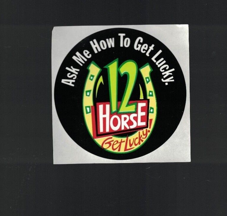 Ask me How to Get Lucky- Genesee Beer 12 Ale sticker black