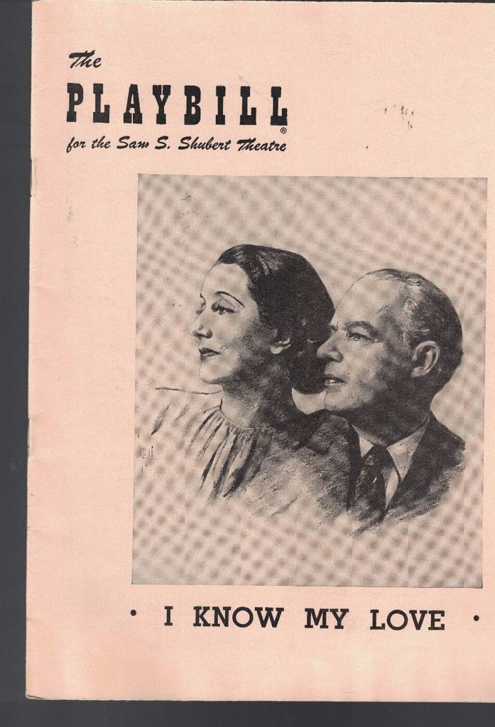 I Know My Love Playbill April 17 1950 Lynn Fontaine Alfred Lunt