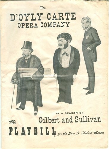 The Playbill for the Sam S. Shubert Theatre (Week Beginning Monday, October 10, 1955): The D'Oyly Carte Opera Company in a Season of Gilbert and Sullivan: The Mikado and Princess Ida
