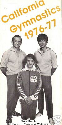 1976-77 University of California Gymnastics brochure Tom Beach Dave Eby