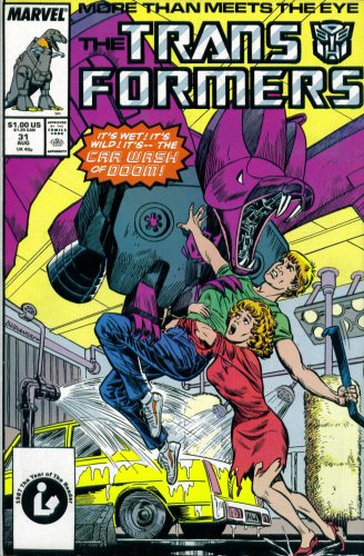 The Transformers # 31 : Buster Witwicky and the Car wash of Doom (Marvel Comic Book 1987)