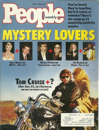 Tom Cruise and Nicole Kidman, Prince, John F. Kennedy, Jr., Dallas Taylor - April 2, 1990 People Weekly Magazine