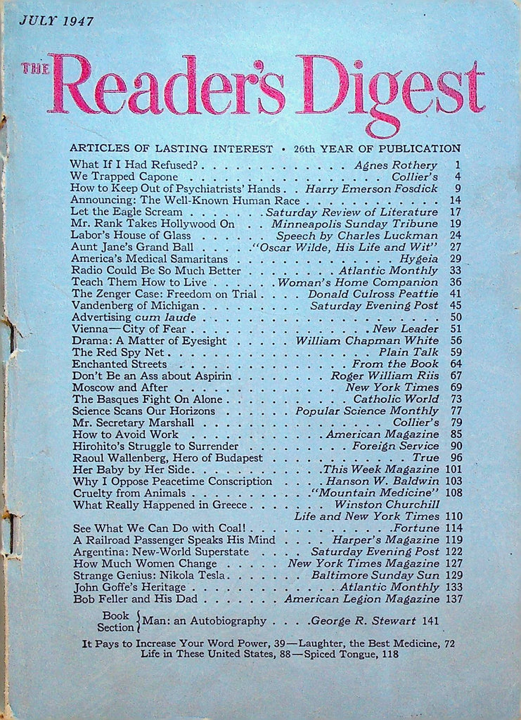 Reader's Digest July 1947