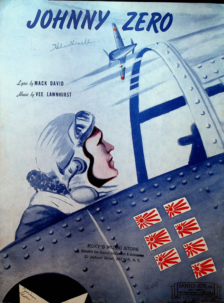 Johnny Zero Sheet Music Mack David & Vee Lawnhurst 1943
