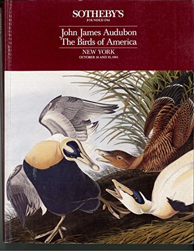 John James Audubon, The Birds of America: Auction January 28 and 29, 1985 - Sale 5279