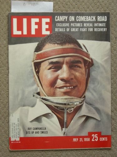 LIFE Magazine July 21, 1958 (A photograph of Brooklyn Dodger Roy Campanella on the front cover)