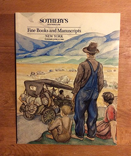 FINE BOOKS AND MANUSCRIPTS: THE PROPERTY OF VARIOUS OWNERS JUNE 27, 1989 - # 5880