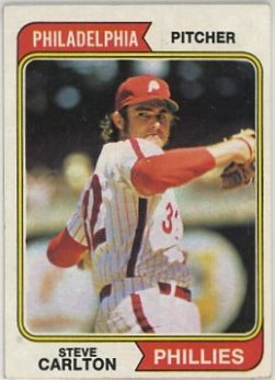 Steve Carlton Philadelphia Phillies 1974 Topps Baseball Card