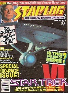 Starlog #175 (NM) Star Trek VI, The Avengers, Freejack, Gene Roddenberry