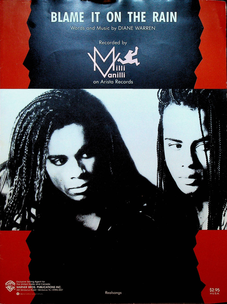 Blame it on the Rain Sheet Music Milli Vanilli