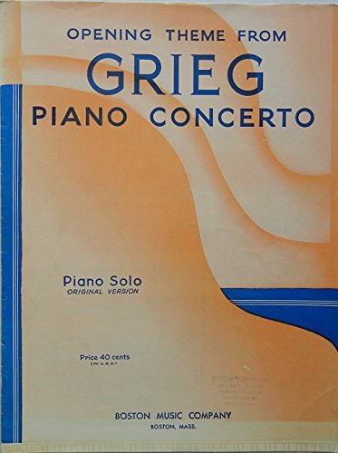 Opening Theme from Grieg Piano Concerto