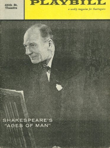1958 Playbill- Shakespeare's Ages of Man
