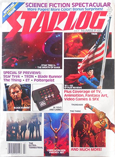 Starlog #60 July 1982 Tron Thundarr Blade Runner ET Khan Thing