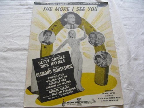 THE MORE I SEE YOU BETTY GRABLE 1945 SHEET MUSIC SHEET MUSIC FOLDER 409