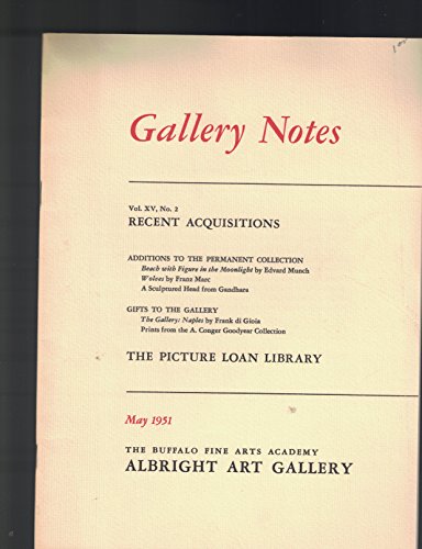 Gallery Notes Albright Art Gallery May 1951