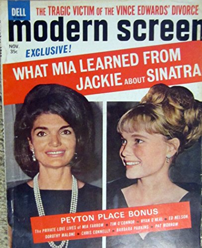 MODERN SCREEN November 1965 Jacqueline Kennedy on cover. INSIDE: Ryan O'Neal, The Beatles. [Paperback] Dell