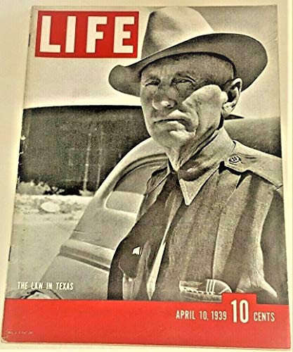 LIFE MAGAZINE April 10, 1939 with Texas Ranger on the cover. Harvard Physicist. Alexander Nevsky.