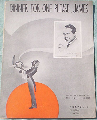 Ephemeral Sheet Music for Guitar, Ukulele, Banjo, Piano, Voice, Dinner for One Please James, Vintage (Not a Reproduction)