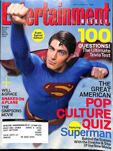 Entertainment Weekly April 14, 2006 Brandon Routh Superman (The Great American Pop Culture Quiz, #872)