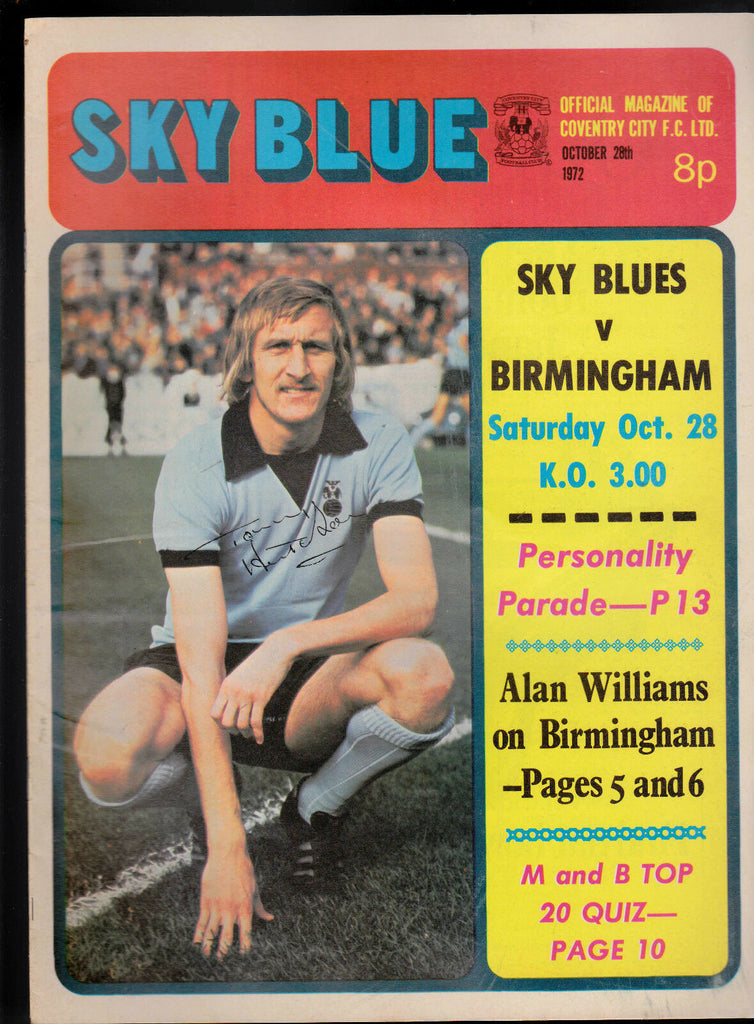 Coventry City FC Sky Blue v Birmingham October 28 1972  Trevor Francis