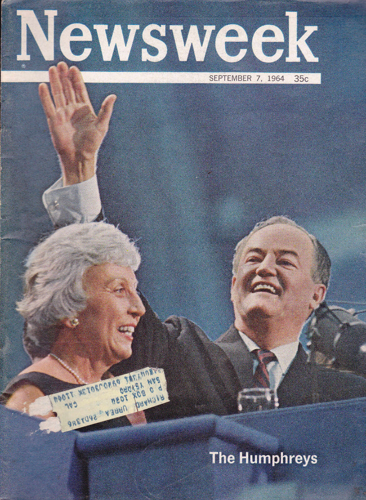 Newsweek Magazine- Hubert Humphrey, Tokyo, Vietnam September 7 1964