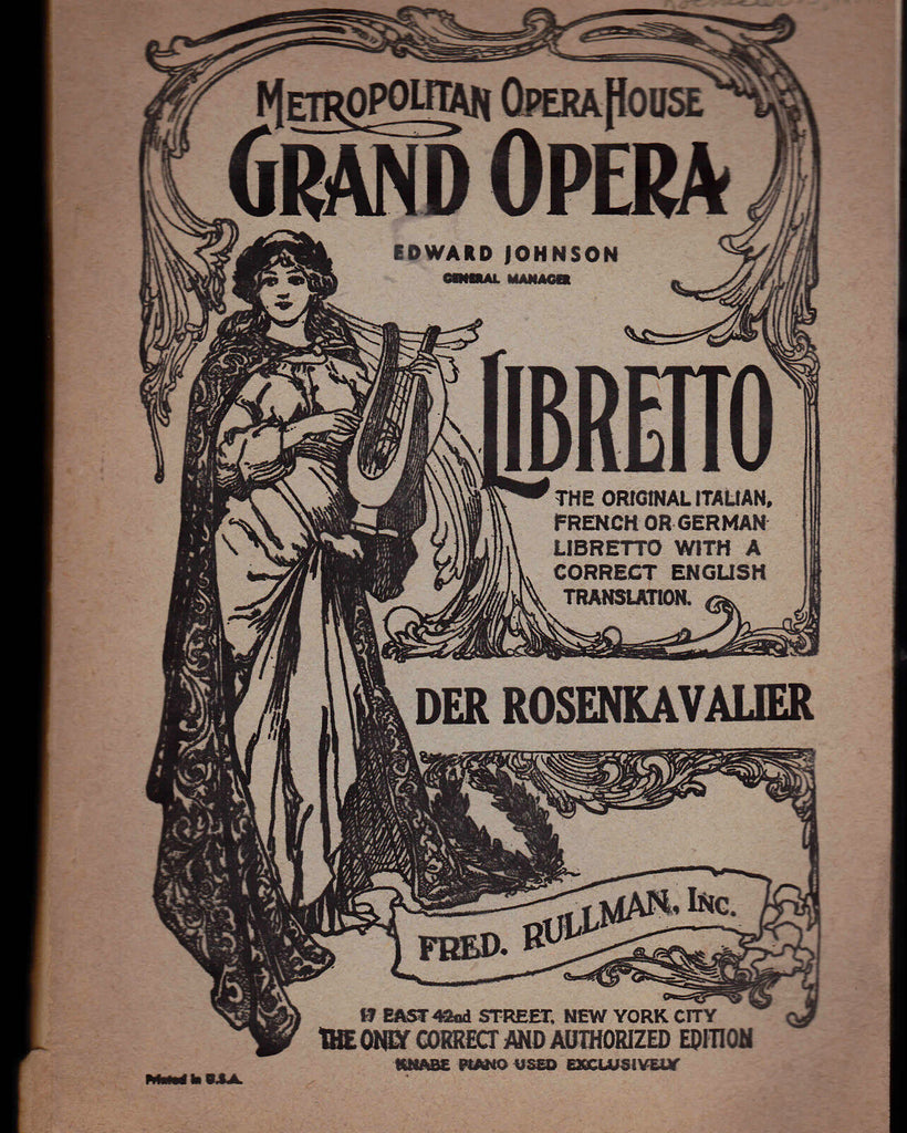 Der Rosenkavalier The Rose Bearer Richard Strauss Grand Opera