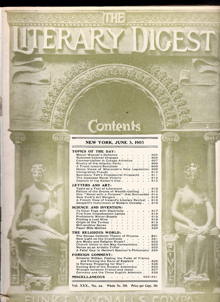 The Literary Digest- College Athletics, Socialism, Kaiser's Cup June 3 1905
