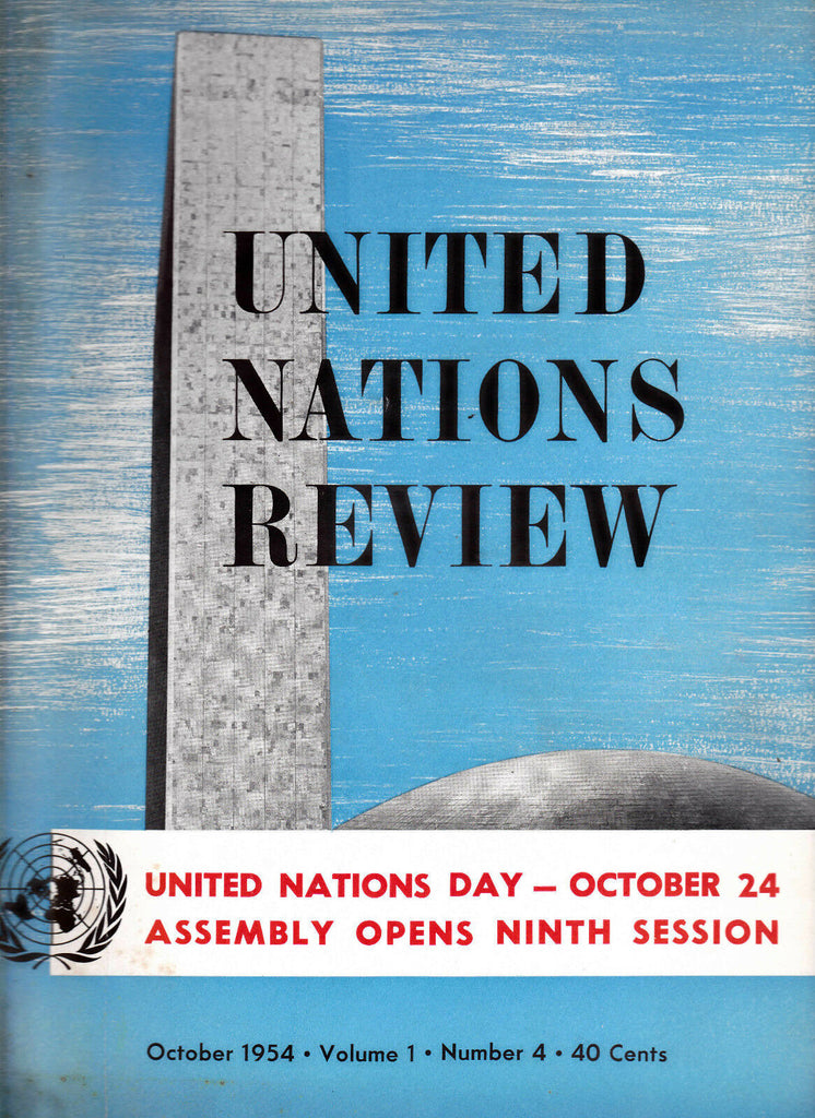 United Nations Review Magazine October 1954 United Nations Day UN