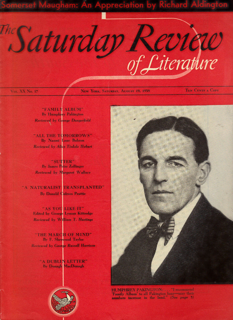 Saturday Review of Literature August 19 1939 Humphrey Pakington