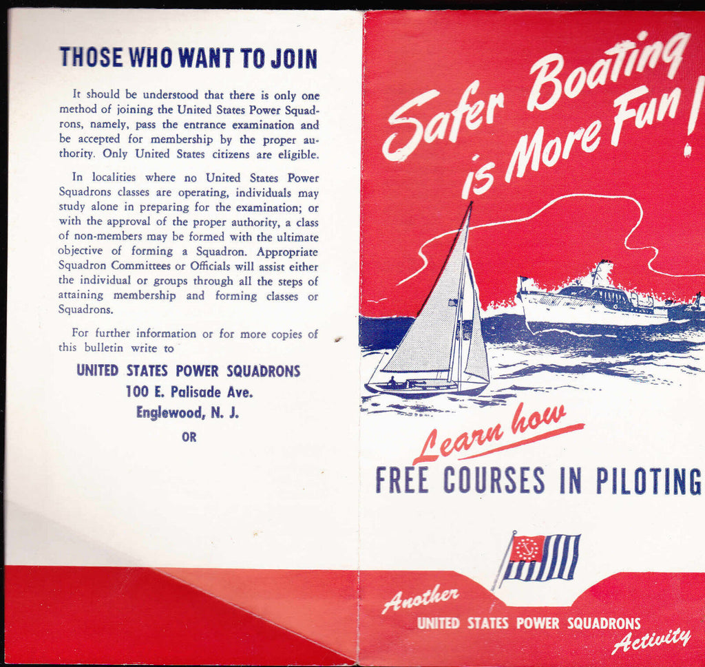 United States Power Squadrons Safer Boating is More Fun brochure
