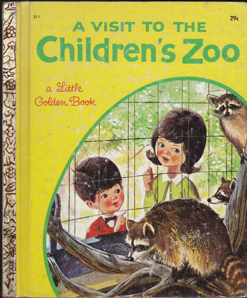 A Visit to the Children's Zoo Little Golden Book 2nd print Mel Crawford