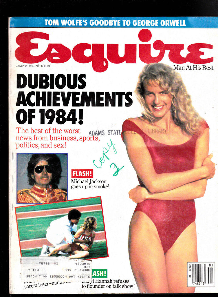 Esquire Magazine Michael Jackson George Orwell Darryl Hannah January 1985