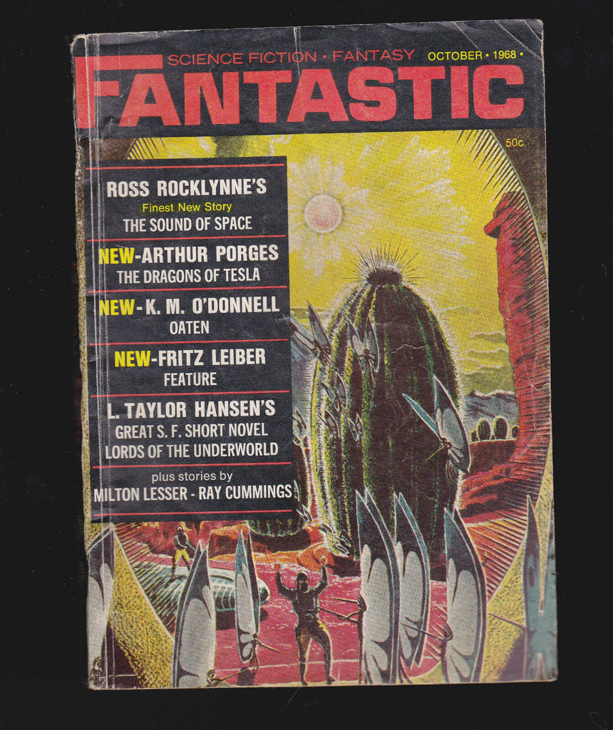 Fantastic Stories Magazine October 1968 Milton Lesser Ray Cummings Arthur Porges