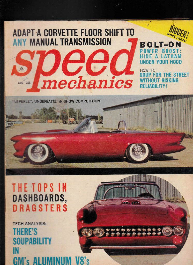 Speed Mechanics Magazine Aluminum V-8 Leperle  August 1961
