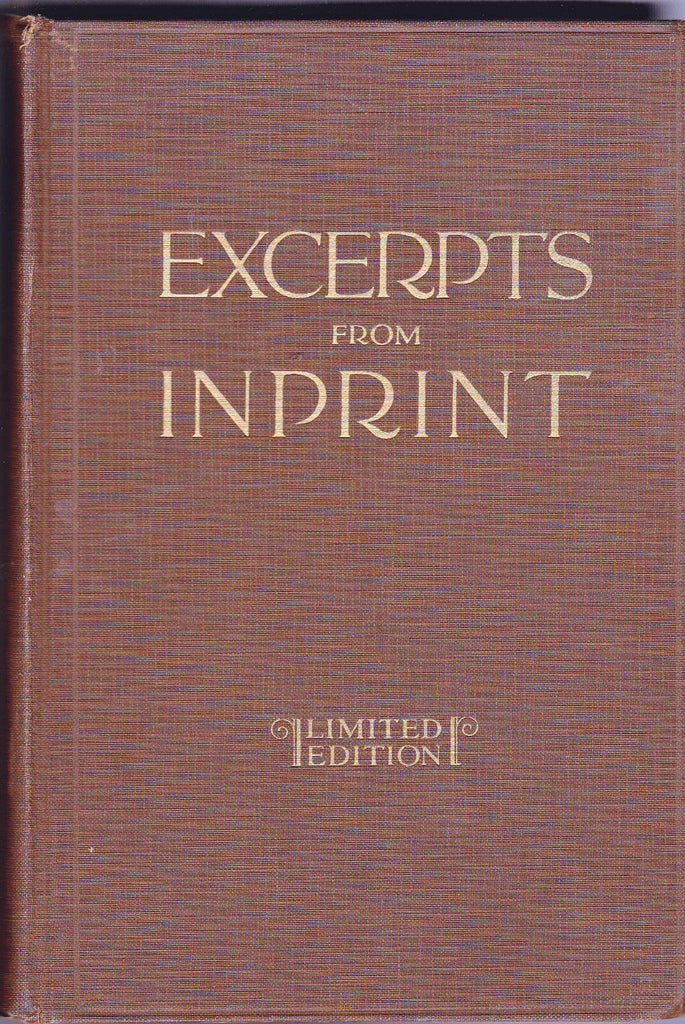 Excerpts from Inprint 1927 Limited Edition 20th Anniversary Essays Business Men