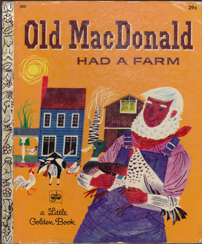 Old MacDonald Had a Farm Little Golden Book 5th print Moritz Kennel