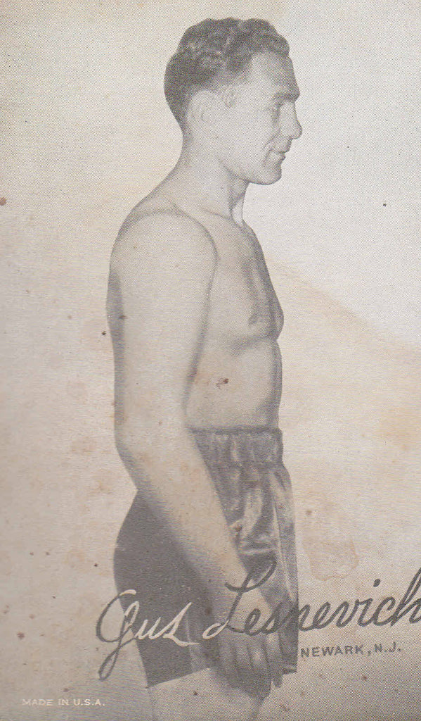 Gus Lesnevich Boxing Exhibit Card 1950s