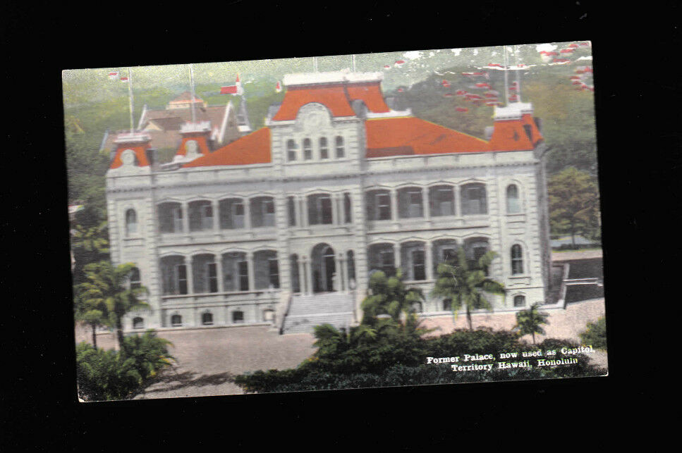 Former Palace used as Capitol Honolulu Hawaii postcard (Island Curio Co)