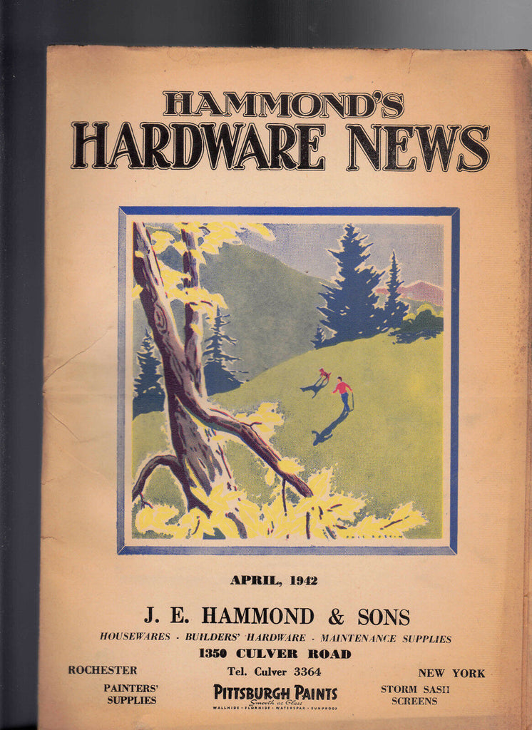 Hammond's Hardware News JE Hammond & Sons Rochester April 1942 Hiking Cover