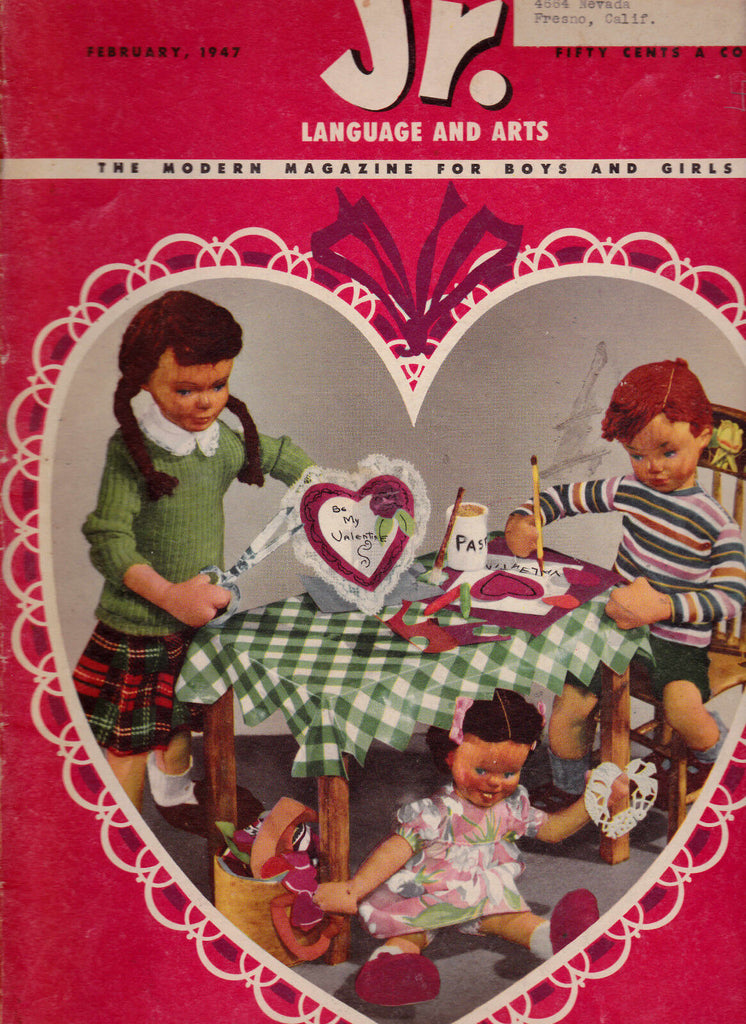 February 1947 Jr Language & Arts Magazine- Valentine's Day Cover