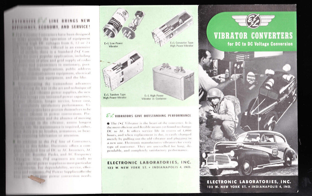 E-L Standard Vibrator Converters brochure Electronic Laboratories Inc