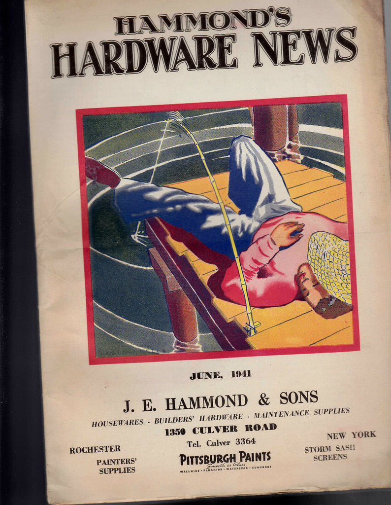 Hammond's Hardware News JE Hammond & Sons Rochester June 1941 Fishing Cover