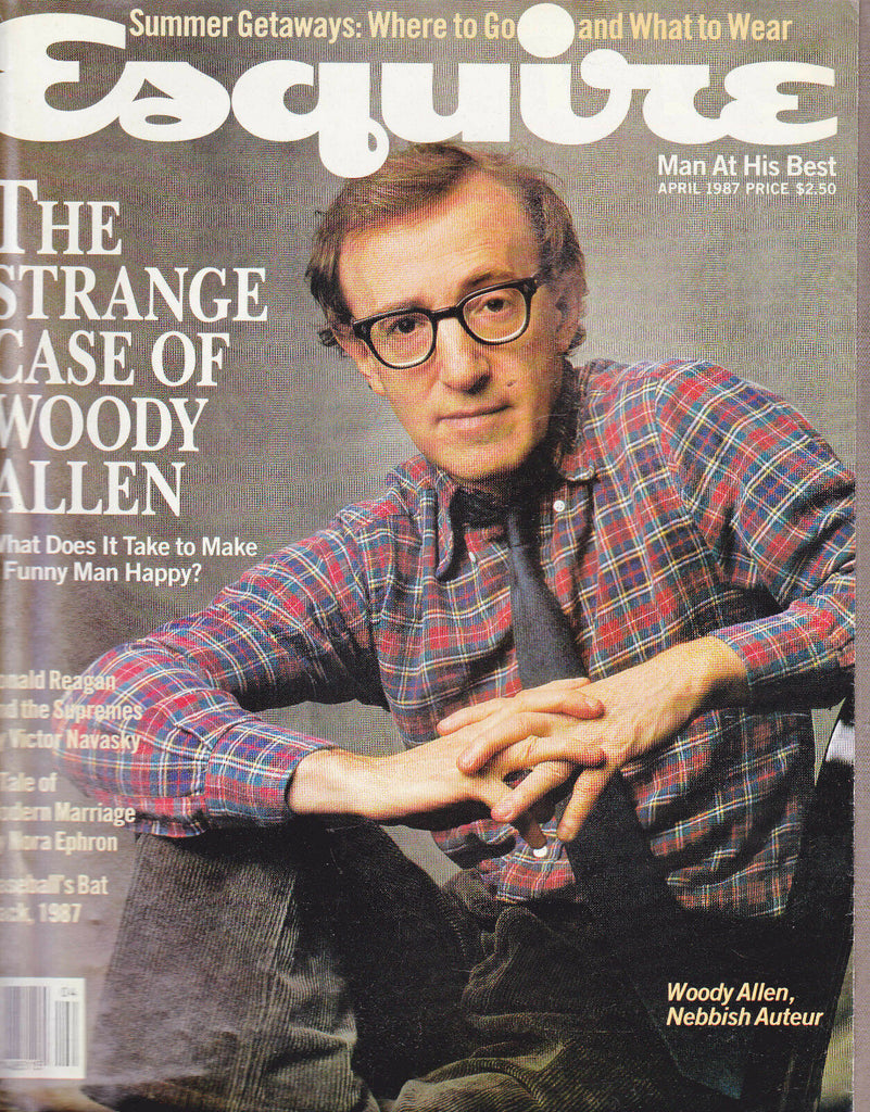 Esquire Magazine Woody Allen, Ronald Reagan, Baseball- April 1987