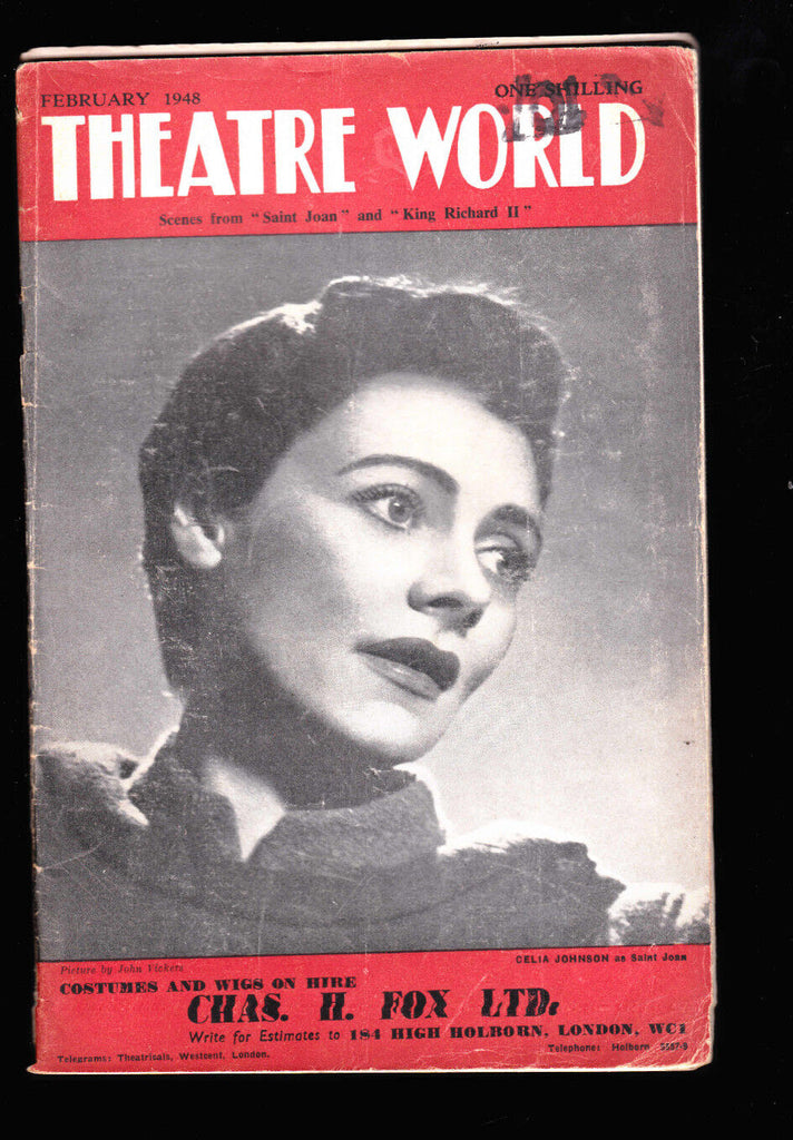Theatre World Magazine February 1948 Delia Johnson as Saint Joan