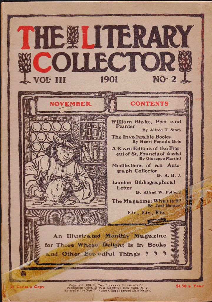 The Literary Collector William Blake Fioretti of St Francis Assisi November 1901