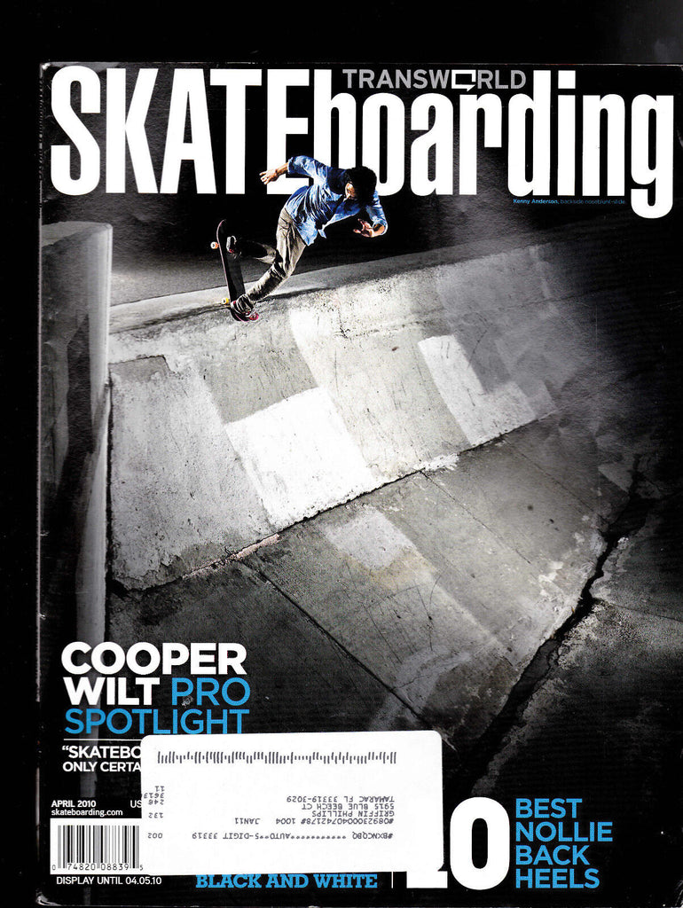 Transworld Skateboarding Magazine April 2010 Cooper Wilt, Spencer Hamilton